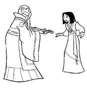 coloriage mulan et son pere